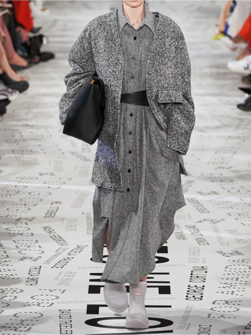 Stella McCartney Wool Tweed Midi Shirt Dress 2019 Fall Ready To Wear Collection